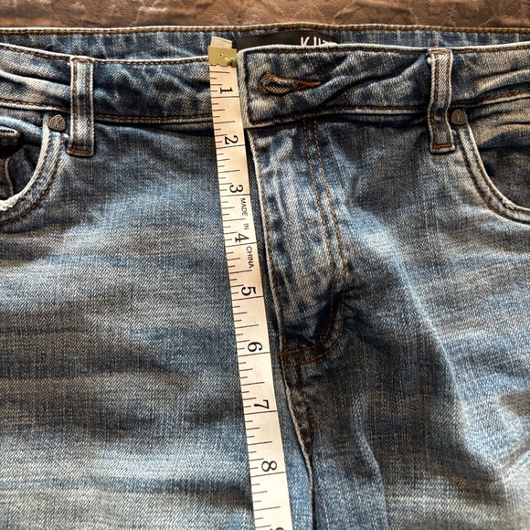 Kut from the Kloth denim shorts. Mid to lower rise. Some distressed elements. - Picture 3 of 6